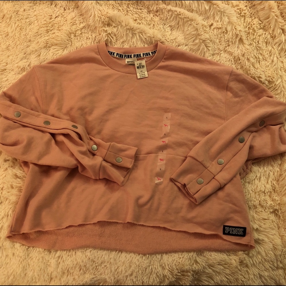 Victoria’s Secret PINK snap cropped crew
